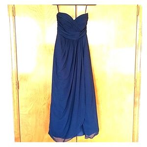 Dessy Collection Strapless Chiffon Dress
